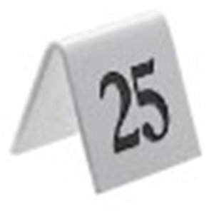 Tent Table Numbers Black On White 26 To 50