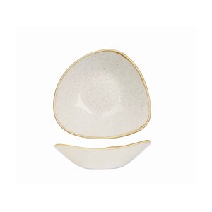 Churchill Stonecast Vitrified Porcelain Barley White Triangular Bowl 23.5cm 60cl 21.1oz
