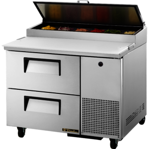 True TPP-44D-2 Pizza Prep Table - 2 Drawer - 6 x 1/3GN
