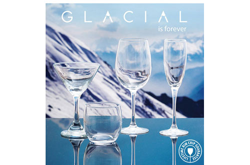 Picture of the new Glacial glassware range