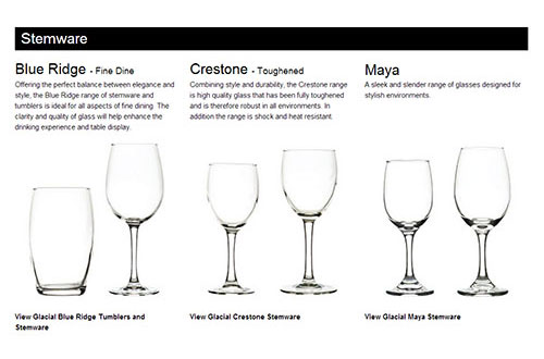 Picture of the Glacial Stemware collection