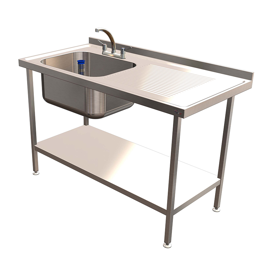 Quick Service Single 79L Sink - Right-Hand Drainer - 1400 x 700mm