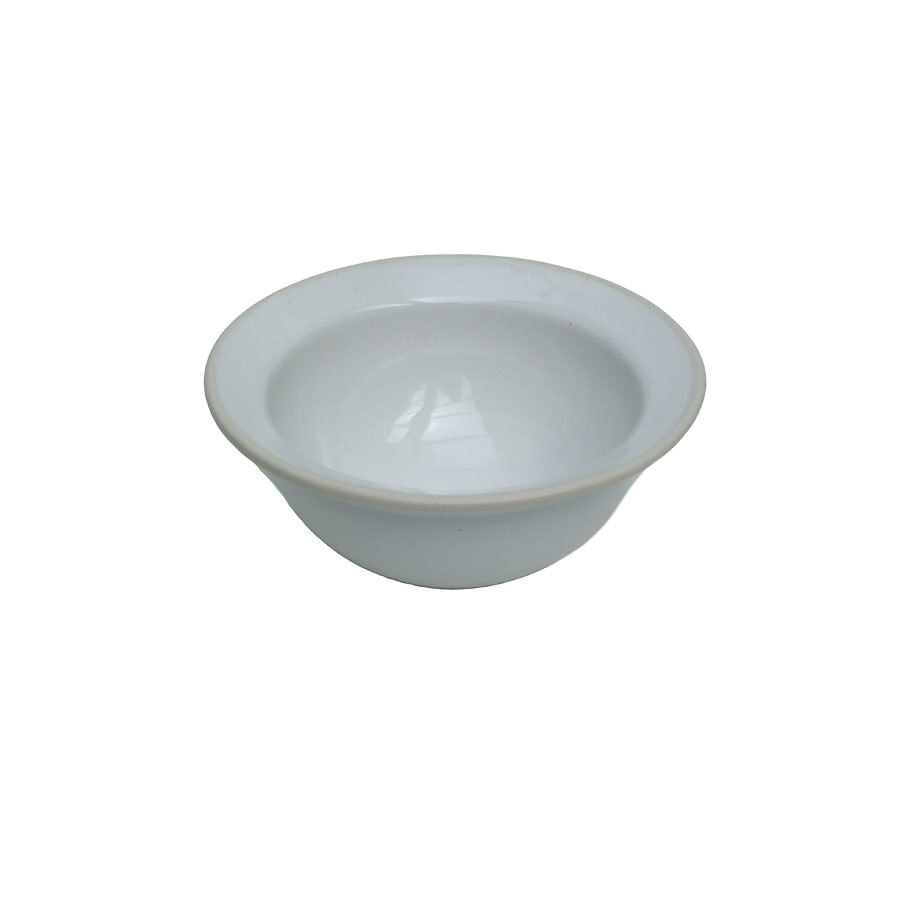 Grayshott Soho Vitrified Stoneware White Round Rimmed Bowl 18cm