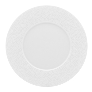 Guy Degrenne L Fragment Porcelain White Round Wide Rim Dinner Plate 24cm