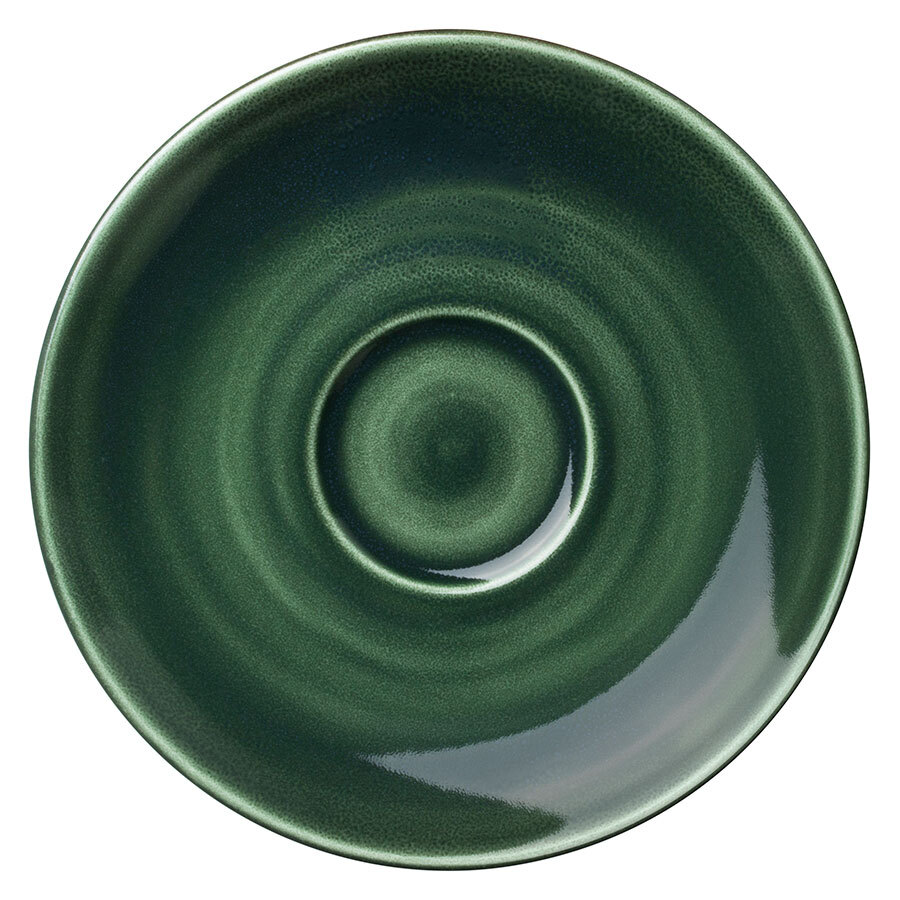 Steelite Aurora Vitrified Porcelain Vesuvius Burnt Emerald Round Saucer 15.25cm
