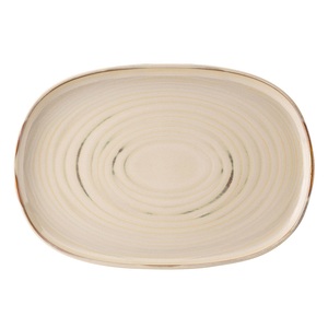 Santo Cream/Taupe Oblong Platter 33cm