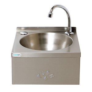 Connecta Stainless Steel Hands-Free Wash Hand Basin - with Lever Taps