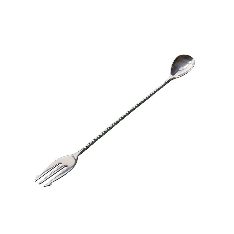 Mezclar Cocktail Spoon W/Fork S/S 30cm