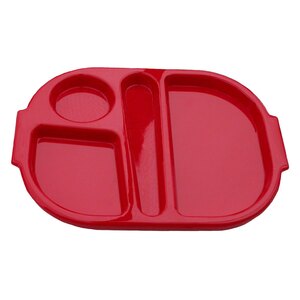 Harfield Polycarbonate Red 4 Compartment Small Meal Tray 28x23cm
