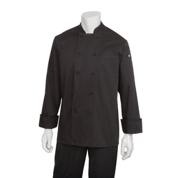 Chef Works Calgary Unisex Black Long Sleeve Chef Jacket