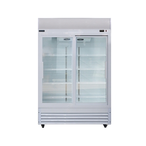 Arctica Bar & Display Upright Refrigerator with Glass Doors & Illuminated Canopy - 880Ltr - White