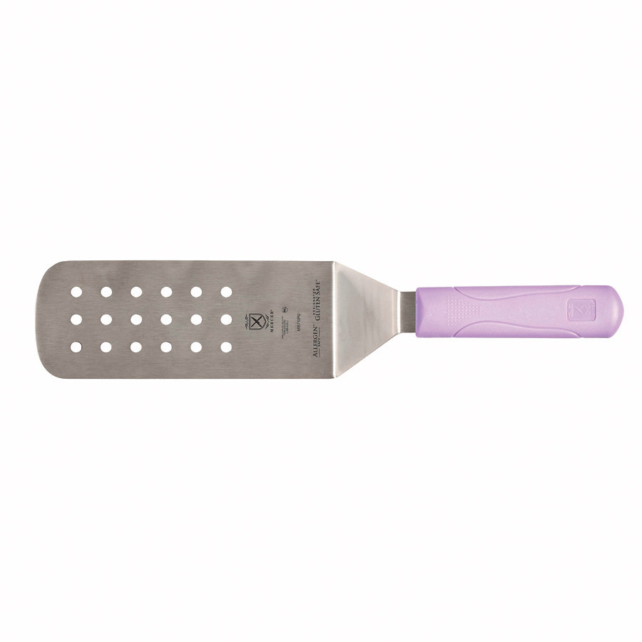 Mercer Millennia® Perforated Turner 8x3in Purple With Polypropylene Handle