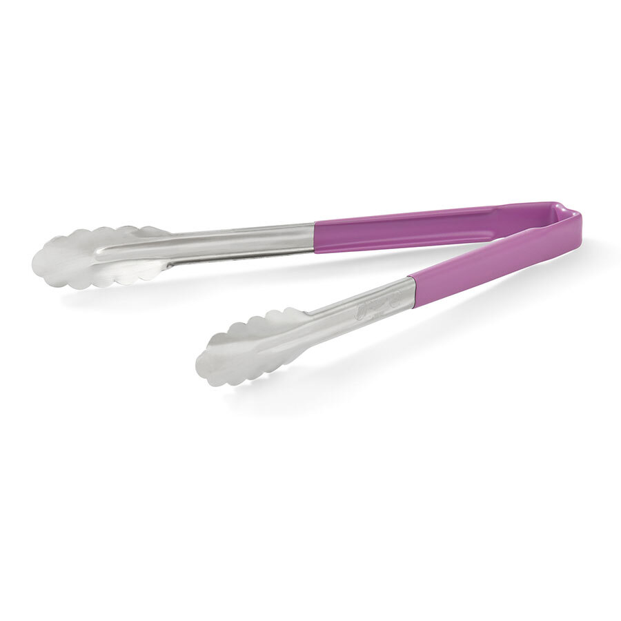 Vollrath Tongs Stainless Steel With Purple Kool-Touch® Handle 12in
