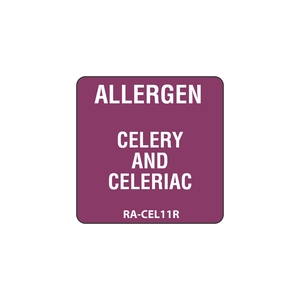 Celery Allergen Label Purple 2.5x2.5cm
