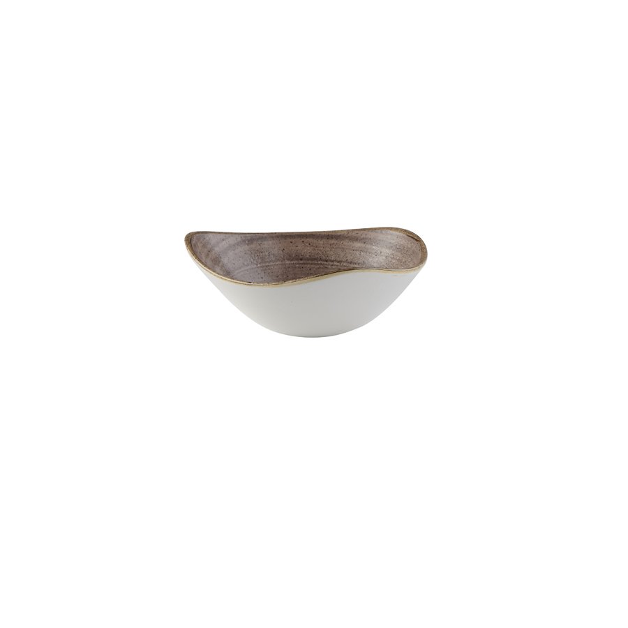 Churchill Stonecast Raw Vitrified Porcelain Brown Triangular Bowl 18.5cm 37cl 13oz