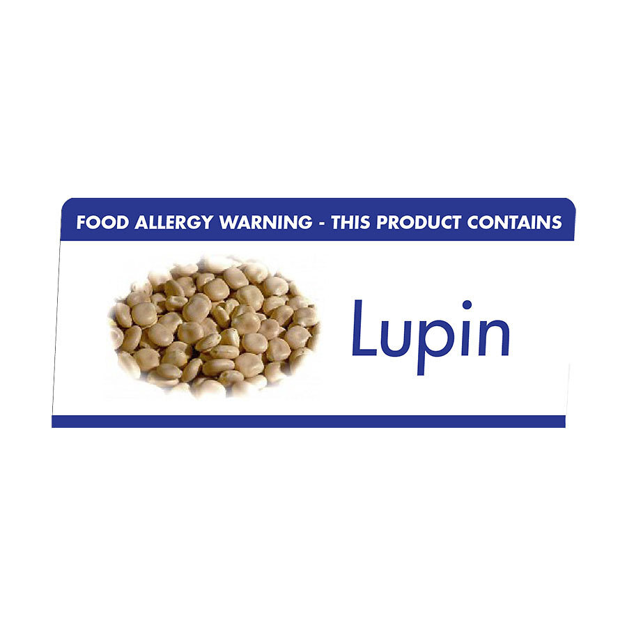 Mileta Buffet White Aluminimum Wipe Clean 10 x 4.5cm Allergen Tent Notice -  Lupin