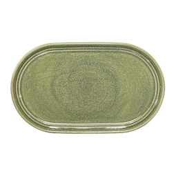 Artisan Heligan Vitrified Stoneware Green Oval Platter 25cm