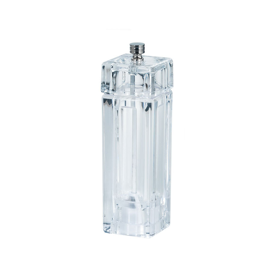 Square Acrylic Pepper Mill 14.7cm High