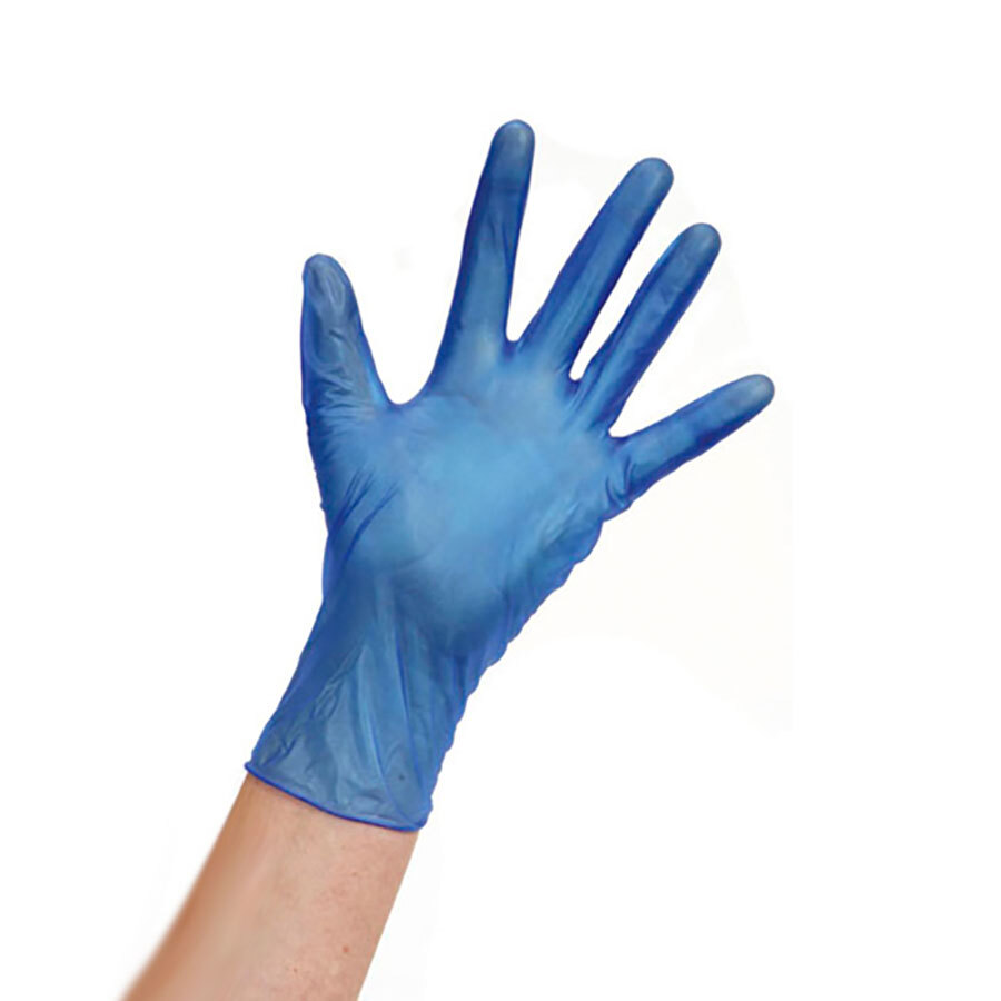 Powder Free Vinyl Gloves Blue Medium