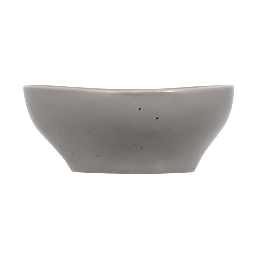 Artisan Pebble Vitrified Fine China Grey Island Triangle Bowl 12cm