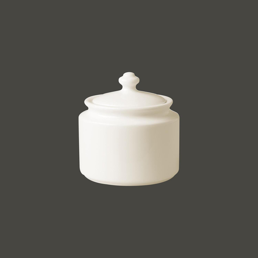 Rak Banquet Vitrified Porcelain White Round Replacement Lid For Sugar Bowl S646