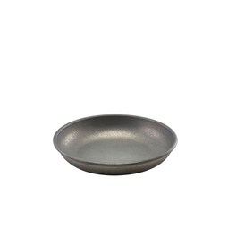 Genware Vintage Stainless Steel Round Coupe Plate 16x3cm