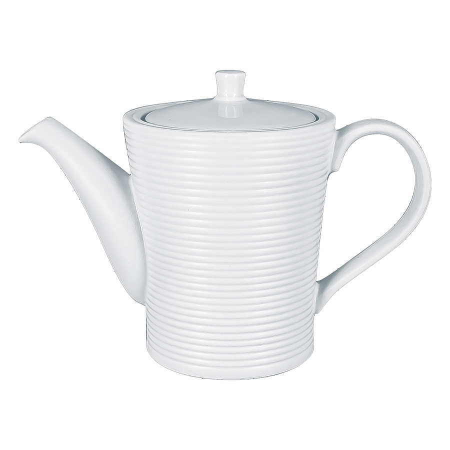 Rak Evolution Vitrified Porcelain White Coffee Pot & Lid 35cl