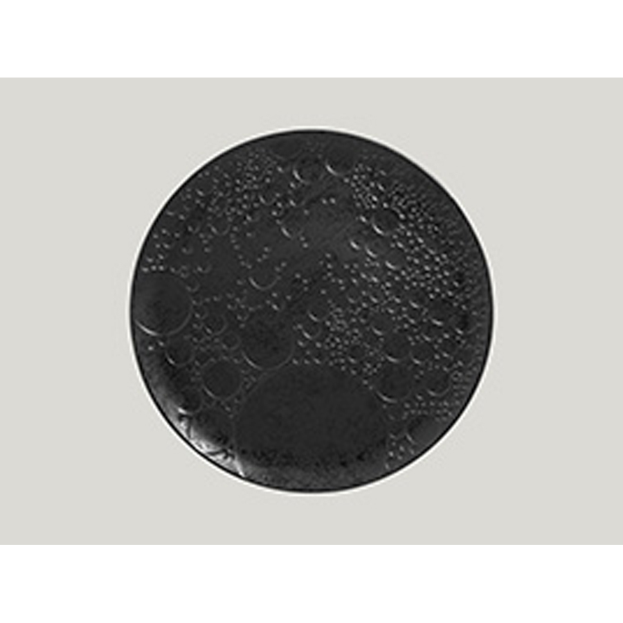 Rak Suggestions Create Vitrified Porcelain Black Round Embossed Plate 30cm
