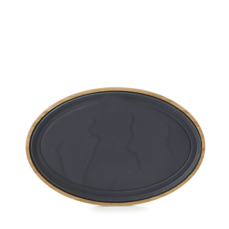 Basalt Oval Plate 35 x 22.9cm