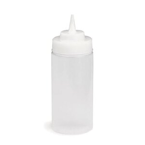 Wide Mouth Sauce Bottle Clear Top Plastic 91cl