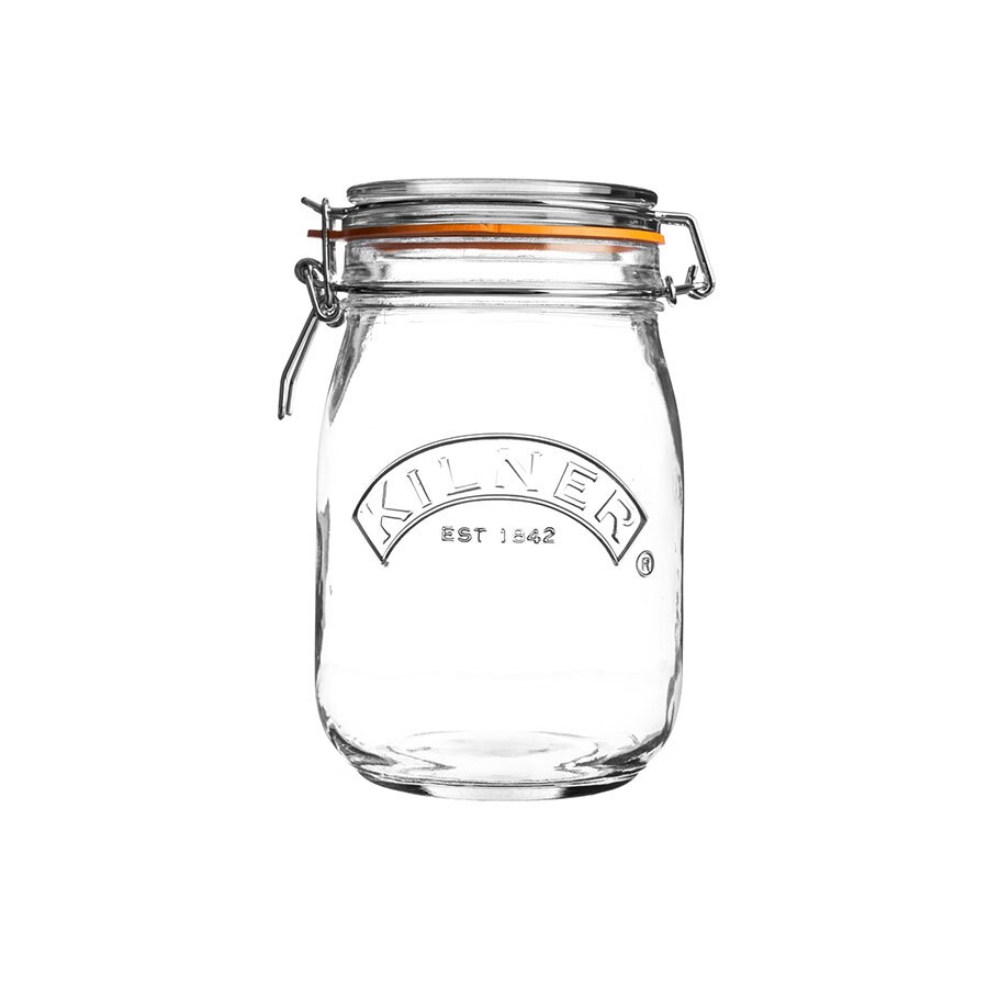 Kilner Clip Top Round Jar 1ltr Clear Glass 13x11x18cm