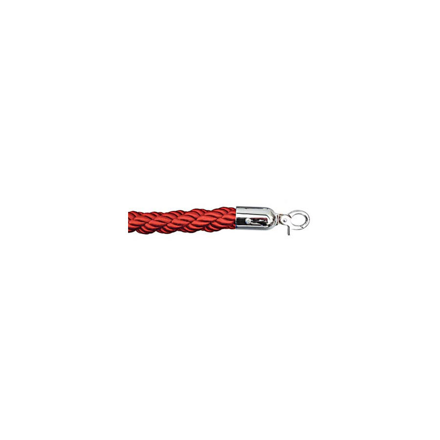 CED Braided Guide Rope with Chrome Hooks - 1.5mtr - Red