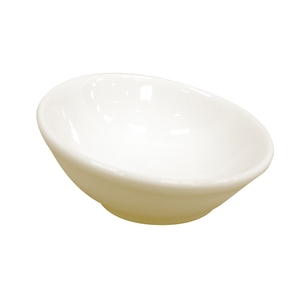 Rak Minimax Vitrified Porcelain White Asymmetric Dish 6x2cm