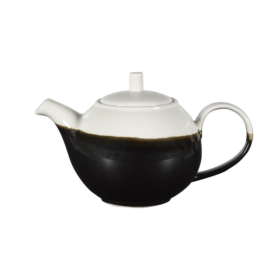 Churchill Monochrome Vitrified Porcelain Onyx Black Beverage Pot 42.6cl 15oz