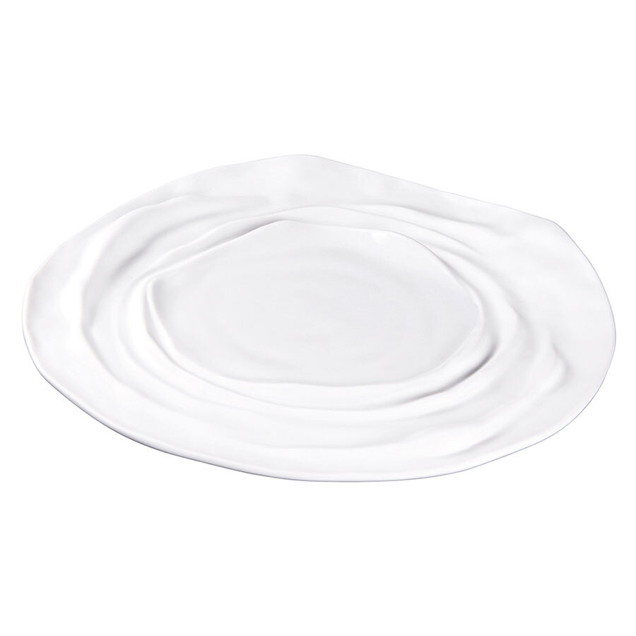 Pordamsa Barcelona Porcelain Gloss/Matte White Organic Plate 29cm