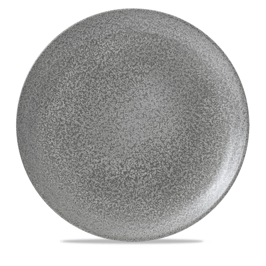Dudson Evo Origins Vitrified Porcelain Natural Grey Round Coupe Plate 28.8cm