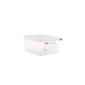 Araven Polypropylene Airtight Container Gastronorm 1/4 2.8ltr With ColourClips and Label