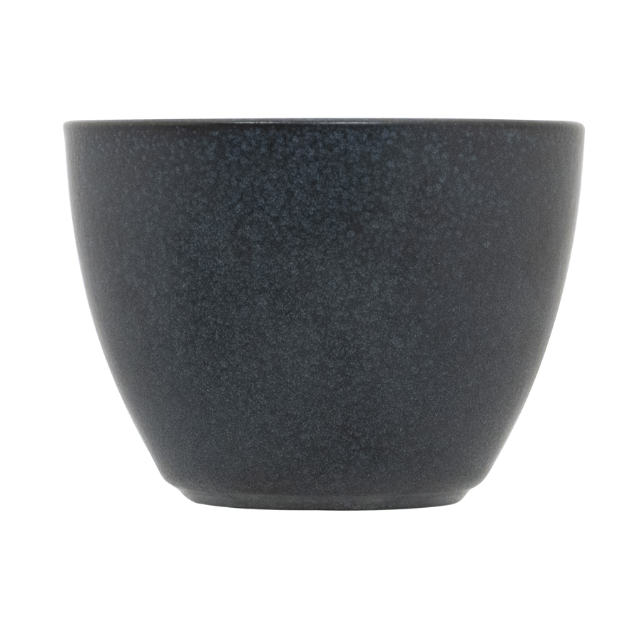 Artisan Andromeda Vitrified Stoneware Black Round Chip Pot 14oz