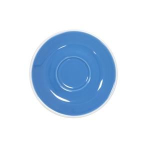 Superwhite Café Porcelain Sky Blue Round Saucer 14cm