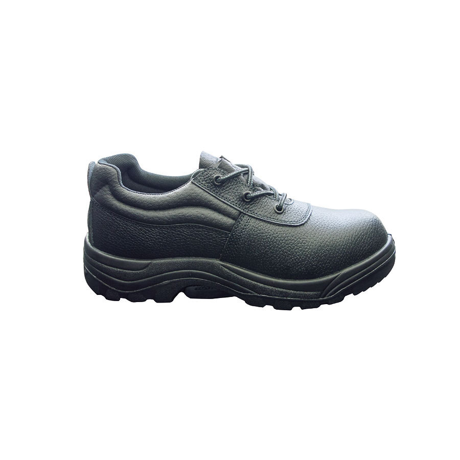Brigade Unisex Black Leather Lace Up S1 Steel Toe Safety Shoe
