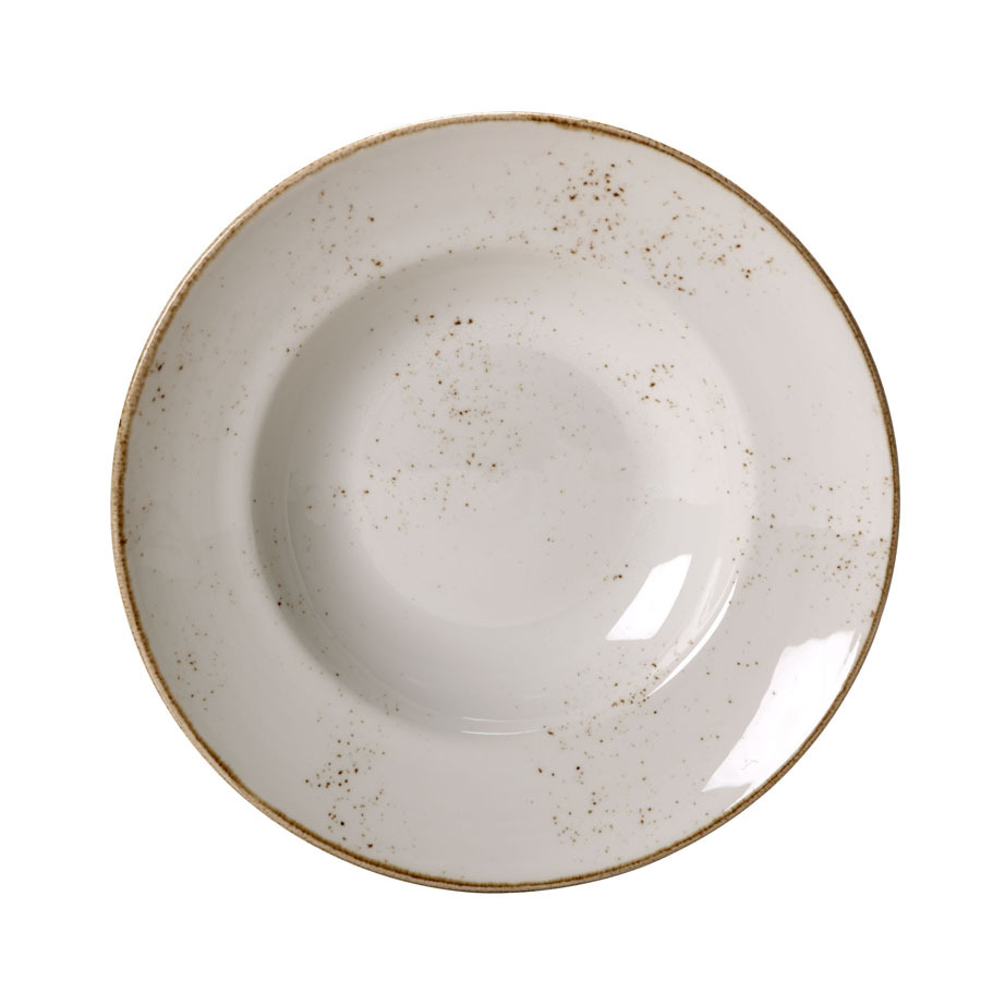 Steelite Craft Vitrified Porcelain White Round Bowl Nouveau 27cm 10 5/8 Inch 41 1/2oz