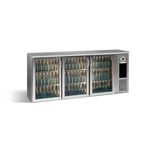 Gamko E3/222GMUCS Doors Bottle Cooler - 3 Glass Doors - Stainless Steel