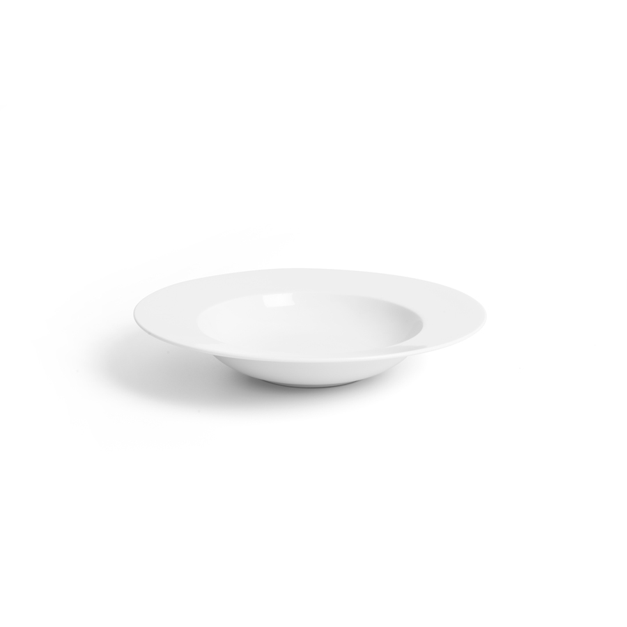Crème Esprit Vitrified Porcelain White Round Deep Plate 29cm