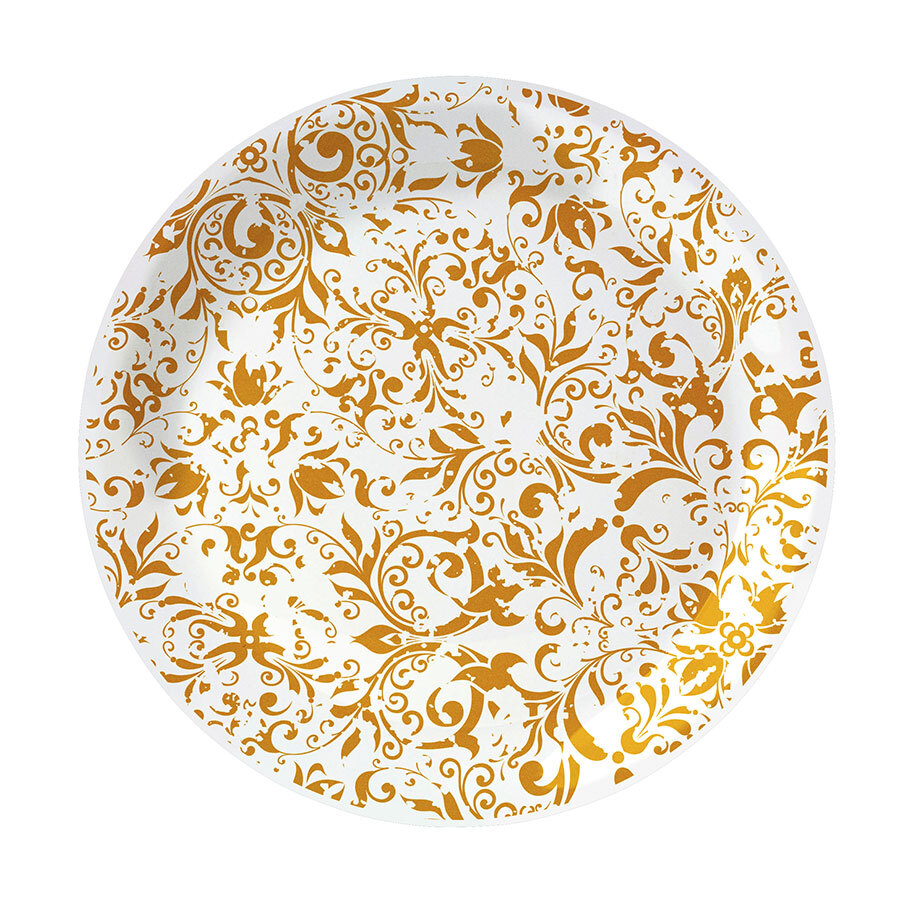 Steelite Ink Vitrified Porcelain Legacy Ginger Round Coupe Plate 15.25cm