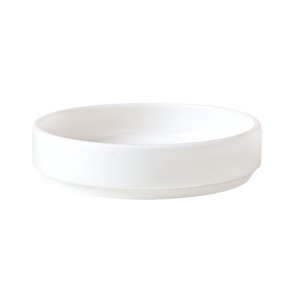 Steelite Monaco Vitrified Porcelain White Round Trays Stackable 10.25cm