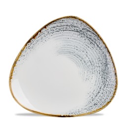 Churchill Homespun Vitrified Porcelain Accents Grey Triangle Plate 26.5cm
