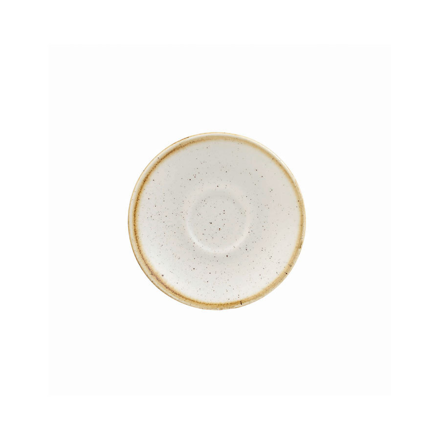 Churchill Stonecast Vitrified Porcelain Barley White Round Espresso Saucer 11.8cm