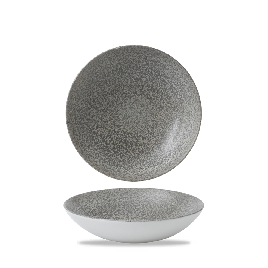 Dudson Evo Origins Vitrified Porcelain Natural Grey Round Coupe Bowl 18.2cm 42.6cl 15oz