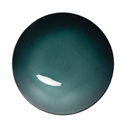 Astera Javiel Vitrified Porcelain Sea Green Round Coupe Bowl 25cm