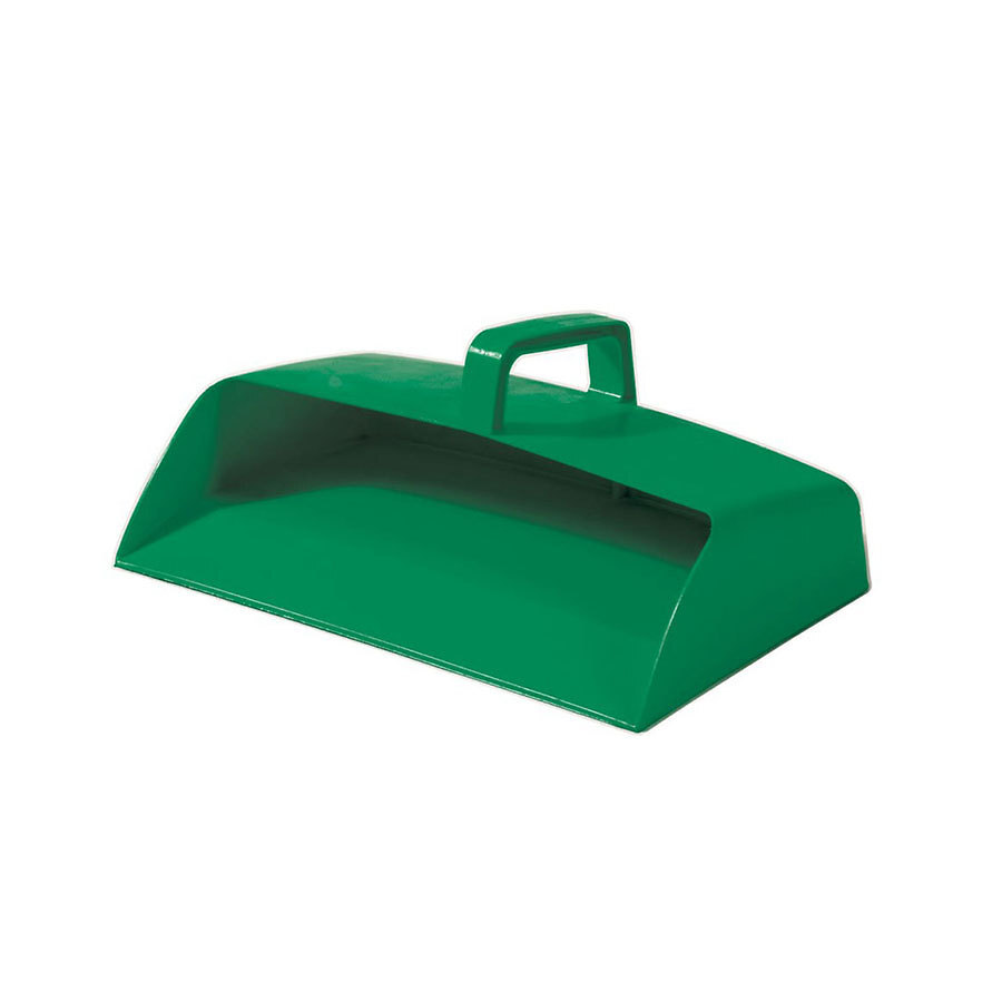 Hillbrush Enclosed Dustpan Green Plastic 305x195mm